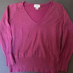 Chadwick's Vintage Chadwick’s V-Neck Magenta Sparkly Sweater Photo 1