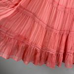 Rampage Vintage Y2K  Tiered Full Midi Skirt Size 9 Coral Sheer Ruffle Lined Retro Photo 6
