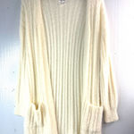 Hippie Rose  S Cozy White Pocketed Cardigan Sweater Photo 0