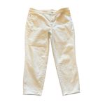 Talbots  Flawless High Waist Jeggings Crop‎ White Denim Jeans Size 14 Photo 7