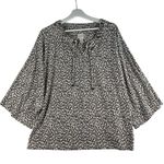 Chico's 3 US XL 16 Micro Cheetah East West Top Animal Print Blouse Safari Women’s Photo 2