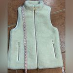 J.Crew Womens Plush Vest Faux Fur Warm Sherpa Full Zip White Cream size XS Photo 5