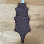 Lovers + Friends  - Ellen High Neck Thong Bodysuit in Brown Photo 3