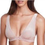 Victoria's Secret Victoria’s Secret Dusty Pink Sparkle Velvet Wireless Plunge Bralette Medium Photo 8