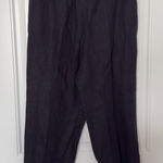 Orvis  Black‎ Medium Linen Cropped Ankle Pants Photo 0