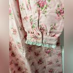 Charter Club  Pink Floral Maxi Flannel Nightgown with Sleep Mask NWT Photo 4