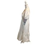 ASTR  The Label Women's‎ Poplin Puff Sleeve Tiered White Midi Maxi Dress Med NWT Photo 2
