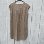 Cloth & Stone  Solid Tan Shortsleeved Tunic Short Dress Small S Summer Shift Photo 2
