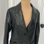 We The Free Black Vegan Leather Blazer Photo 3