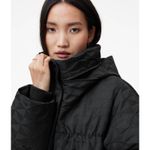 ALLSAINTS Peckham Geometric Jacquard women’s Puffer Jacket size 12 New no tags Black Photo 2