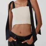 ZARA Smocked Ribbon Crop Top Photo 1