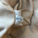 American Eagle  Womens Beige Waffle Knit Thermal Oversized Cowl Neck Sweater L Photo 4