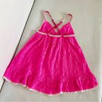 Victoria's Secret Lace Babydoll Size Small Hot Pink Lace Nightie Slip Cami Photo 1
