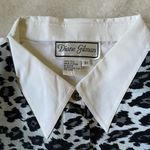 Diane Gilman  Vintage Rare Cheetah White 100% Silk Button Down Shirt NWT 2X Photo 5