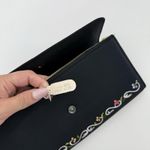 Vintage Black Silk Floral Embroidered Clutch Bag *No Closure* Photo 8