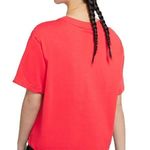 Nike • Solid Red Semi Cropped Swoosh Tee Shirt Photo 8