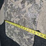 D. EXTERIOR Made in Italy Silver Metallic Floral Sparkle Knit Top Sweater Size M Size M Photo 5