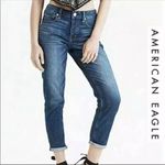 American Eagle  Outfitters Vintage Hi Rise Button Fly Crop Jeans Blue 8 Photo 14
