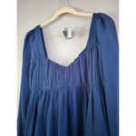 Abercrombie & Fitch  Blue Babydoll Smocked Long Sleeve Mini Dress Small Tall NWT Photo 2