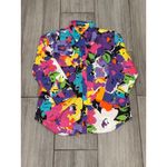 Vintage Lauren Ralph Lauren Funky Button Down Shirt Womens Large Blouse Purple Photo 5