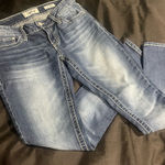 Daytrip  Blue Skinny Jeans with Vintage Distress Photo 0