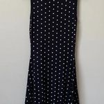 NWOT HYPR Women's Size M/L Knit Polka Dot Fit and Flare Sleeveless Dress Black Photo 1