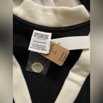 PINK - Victoria's Secret  NWT Boyfriend Cardigan Black and Cream Varsity sweater S Photo 5