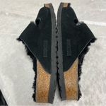 Birkenstock Arizona Fur Shearling Suede Leather Black Sandals EU 38 Photo 5