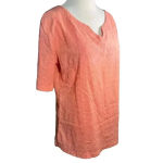 White Sierra ‎ Peach Lightweight Casual 100% Cotton Top Photo 1