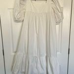 Boutique White Puffy Sleeve Dress Size M Size M Photo 3