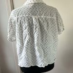 Black & white polka dot button down shirt Size M Photo 2