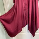 Ralph Lauren  Asymmetrical Maroon Long Sleeve Buttoned Dress Size 6 romantic Photo 1