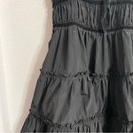 Hunter Bell Anthropologie  Womens Dress Black Mini Tiered Velvet Trim Size XL Photo 7