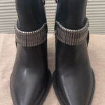 DKNY  leather Black Ankle Boots with Metallic Accents Brand New! Photo 0