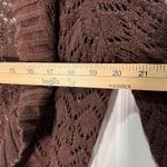 White Stag Open Knit Cardigan Womens M Warm Chocolate Brown 3/4 Sleeve Sweater Photo 4
