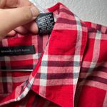 Good Clothes Red‎ Plaid Button Down Long Sleeve Shirt Womens XL Cotton western Red Photo 4