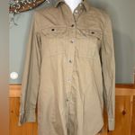 J.Crew Women's Khaki Button-Down Shirt Photo 0