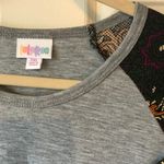 LuLaRoe  Top MARDI GRAS Gray Green Gold 2X Randy BNWT 3/4 Sleeves Baseball Tee Photo 7