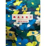 Marni Green Blue Yellow Floral Print Cotton‎ T Photo 2