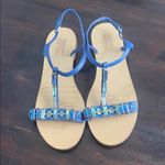Salvatore Ferragamo Blue Gem-Embellished Sandals Photo 1