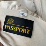 Vintage Passport Sports Coat Jacket Blazer Cream Off White Size Small Tan Photo 2