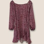 Peach Love California  Women's Lace Long Sleeve Floral Dress Flowy Photo 6