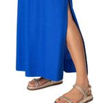 Farm Rio NWOT  Linen Blend Blue Sleeveless Midi Dress Size M Photo 3