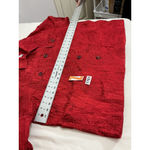 Coldwater Creek Womans  Red Textured Embroidered Blouse - Jacket 2 Xl Photo 5
