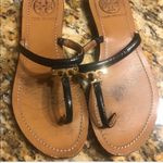 Tory Burch Black T Logo Flat Thong Sandal … Photo 3