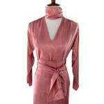 Vintage Karie Patterson SANSASAPPELLE Pink Hand Painted Silk Top/Skirt Medium Photo 2