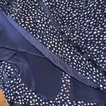 Jones New York  Skirt‎ Women's 16 Navy Blue White Polka Dot Pleated Lined classy Photo 1