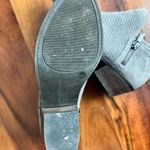 Lucky Brand  Gray V-Notch “Fhuna” Suede Block Heeled Ankle Booties - Size 8.5 Photo 3