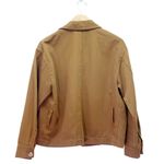 Vince  Utility Jacket Umbra Brown Cotton Linen Workwear Jacket Small Oversized Photo 3