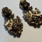 Vintage Signed Tara Rhinestone Dangle Clip On Earrings Missing Rhinestones Photo 8